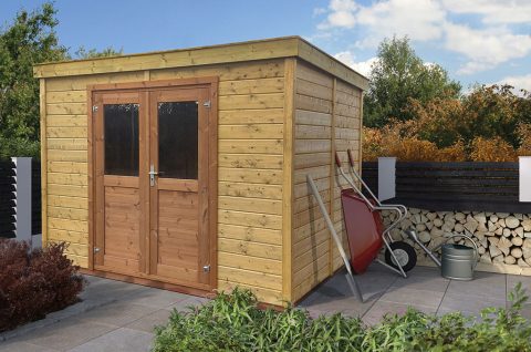 Berging lessenaar geïmpregneerd 28mm blokhutprofiel B250xD200 cm