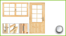 Bestellen met houten deuren en ramen