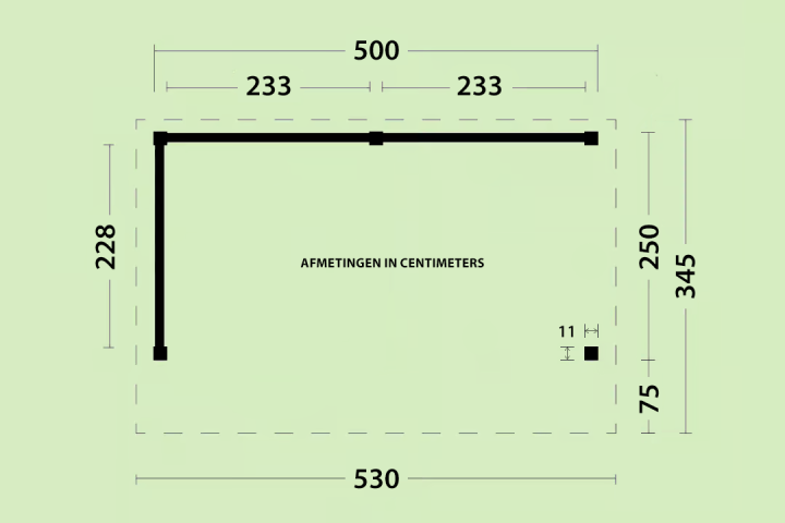 Kapschuur Friesland 500x250 cm - Afbeelding 2