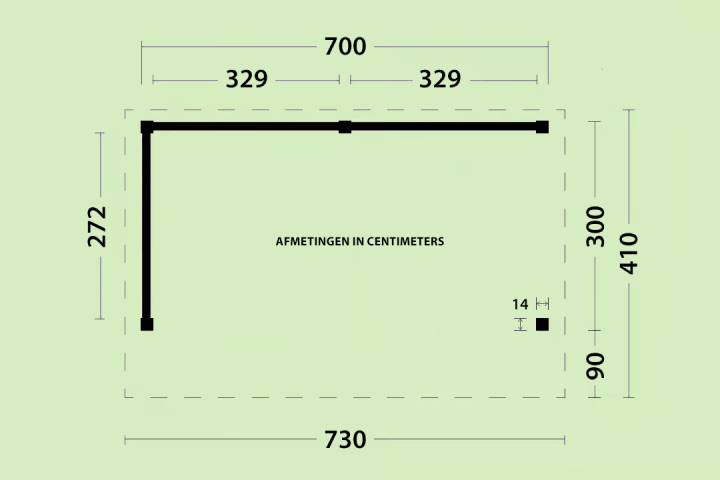 Kapschuur Drenthe 700x300 cm - Afbeelding 2
