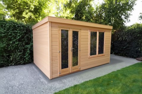 Berging/Tuinkamer lessenaarsdak B400xD250/300/350 cm