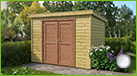 Thermowood deur zonder glas