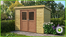 Thermowood deur met glas