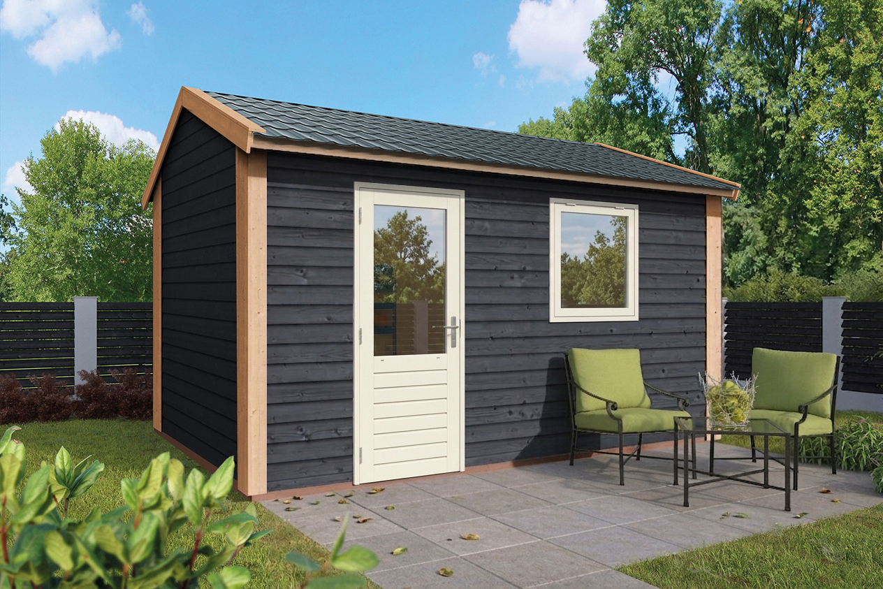 Tuinhuis zadeldak B600xD350cm