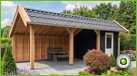 Open zijwand onder overkapping