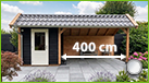 400 cm overkapping
