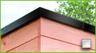 Zwarte aluminium daktrim i.p.v. naturel