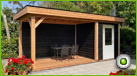 Open zijwand onder overkapping